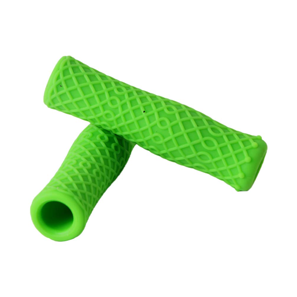 LIOOBO Bike Handlebar Grips Nonslip Silicone Soft Rubber Handlebar Grips Bicycle Handle Cover for Kids Scooter Cruiser Tricycle Bicycle Mountain Bike (Green)