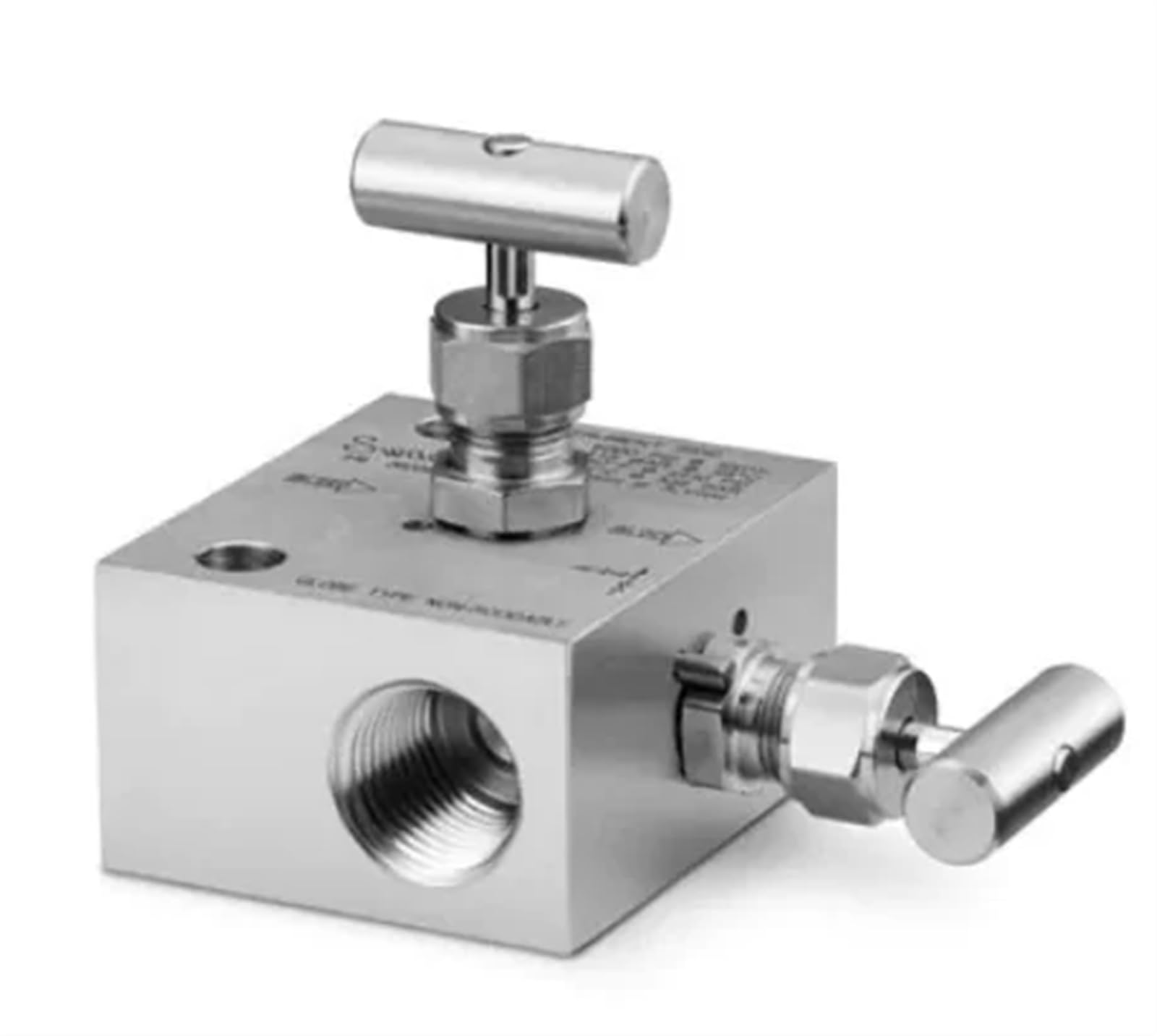 SS-V2BF8 Two Valve Group Instrument Valve Group 1/2 in. NPT Internal Thread