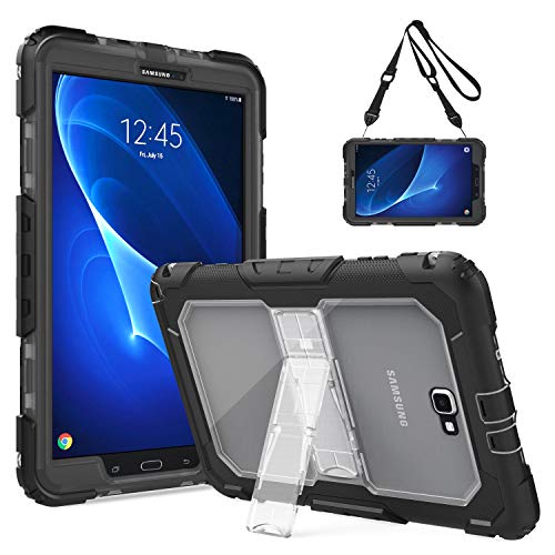 TiMOVO Samsung Galaxy Tab A 10.1 Funda - Shockproof Híbrido Resistente Smart Cover Case para Samsung Galaxy Tab A 10.1 Pulgada, Negro y Transparente