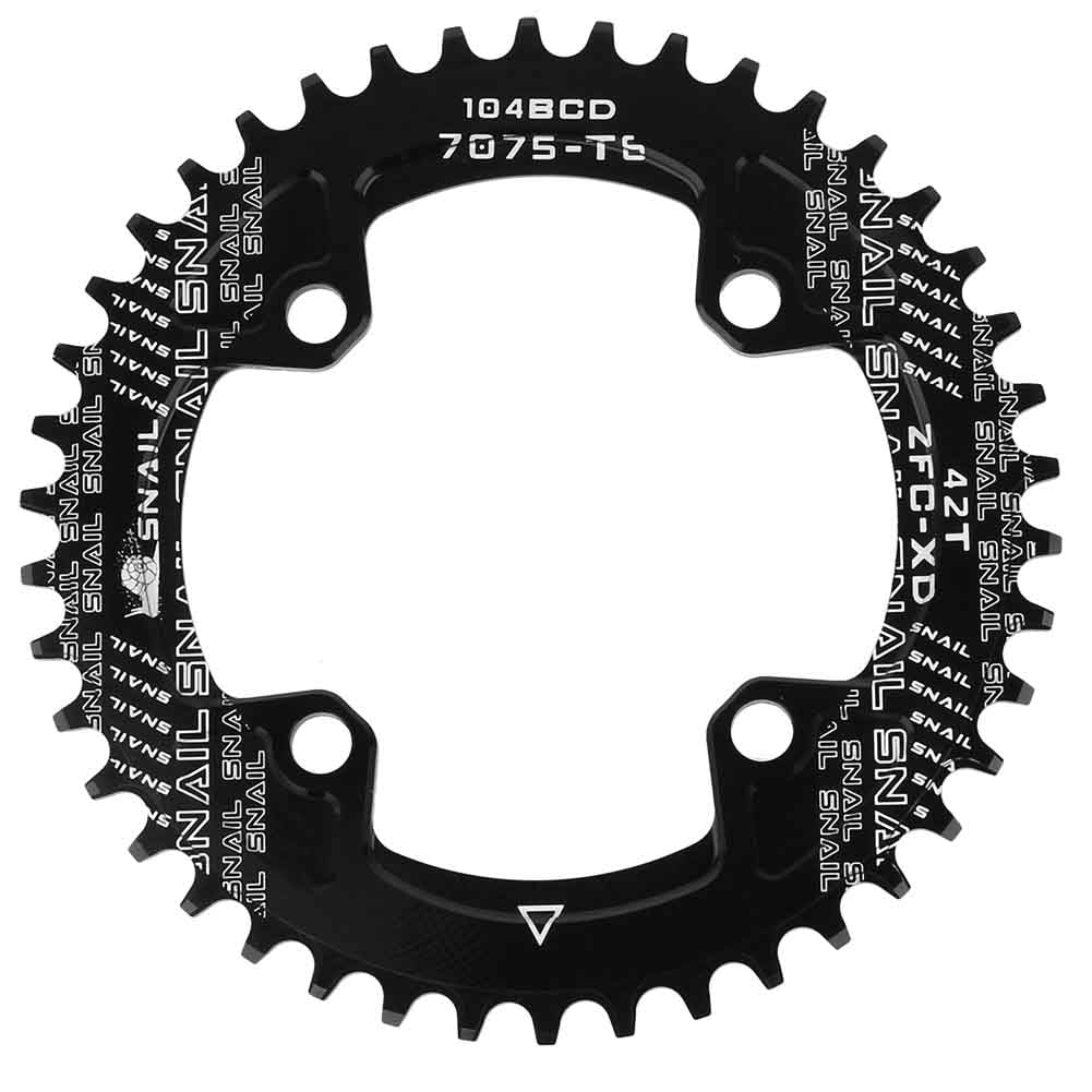 Aramox Kettenblatt, BCD 104 Mm, 40 Zähne, 42 Zähne, Schmales Breites Kettenblatt, Einzelnes Kettenblatt für -Kurbelgarnitur, AM/XC-Fahrradkettenblatt