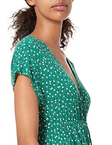 Image of Amazon Essentials Women's V Neck Short Sleeve Waisted Maxi Dress (Available in Plus Size)