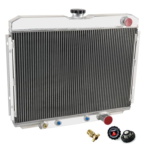 3 Row Aluminium Radiator Compatible with 1967-1970 Ford Mustang/Mercury Cougar V8 1967 1968 1969 1970