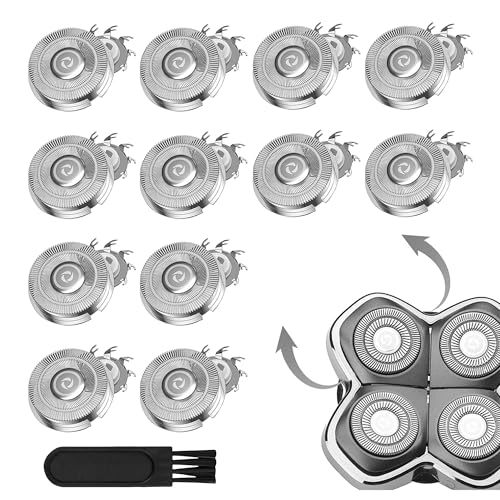 13PCS Shaver Replacement Blades for Pitbull Skull with 1 Cleaning Brush Replacement Shaver Heads Replacement Shaver Heads for Skull Shaver Pitbull Gold Pro Razors