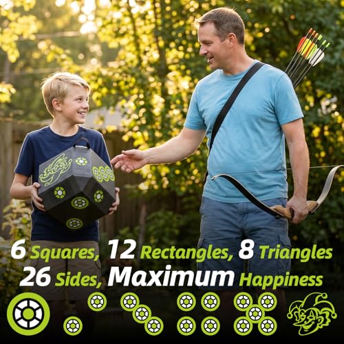 Image of Dice Archery Target, All-Side Foam Archery Target Block, Outdoor Portable Arrow Target with Carry Handle, Cube Shooting Target for Compound Bows&Recurve Bows Hunting Practice