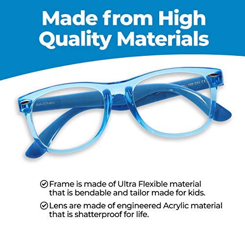 Image of GALVANOX Ava & Ethan Blue Light Glasses for Kids, Blue Light Blocking for Computer /Gaming (Ages 3-12)