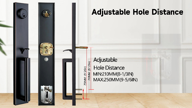 TMC Double Door Handlset for Front Entry Door in Aged Bronze