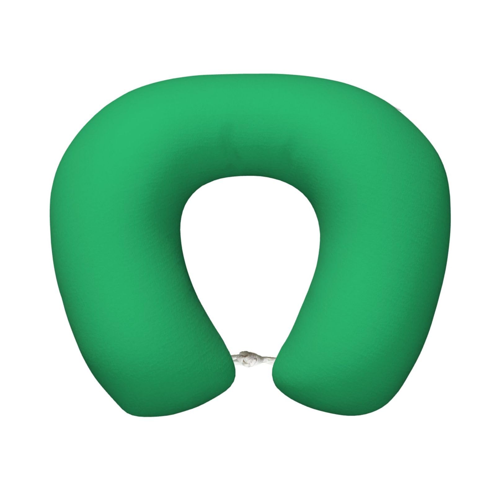 XingFox Green Print Travel Pillow Memory Foam, Portable Neck Pillow for Airplane, Car and Office