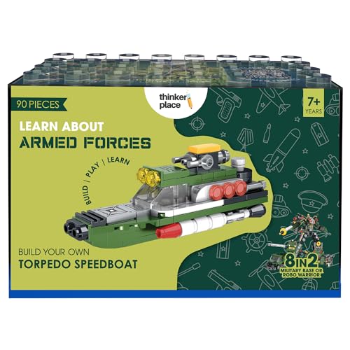 Image of STEM Armored Vehicle Building Blocks Set (90 Pcs) | DIY Torpedo Speedboat Toy for Kids 7+ Years (Boys & Girls) | Educational Construction | Creativity & Action Play Toy