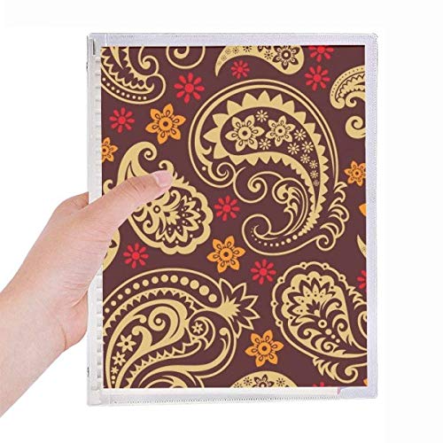 Cahier reliure spirale en tissu marron rechargeable pour organiser vos écrits d'art