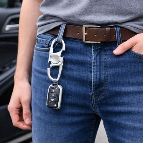 Image of THE MEN THING - Premium Stainless Steel Multicolor Keychain for Men & Boys