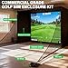 Neoaider Golf Simulator Enclosure 10 x 8 ft, All-in-One Set with Steel Frames, Premium HD Impact Screen, Blackout Curtains, Side Nets & Sandbags, Golf Simulator Enclosure Kit for Home Garage Studio