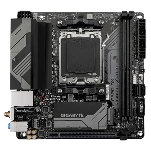 GIGABYTE A620I AX Scheda madre - Supporta CPU AMD Ryzen 8000, VRM digitale a 5+2+1 fasi, fino a 6400MHz DDR5 (OC), 1xPCIe 4.0 M.2, Wi-Fi 6E, LAN 2.5GbE, USB 3.2 Gen 2 - Scheda madre - Immagine 1