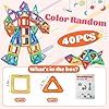 51zscggjjul - Magnetic Tiles for 3 4 5 6 7 8+ Year Old Boys Girls Upgrade Magnetic Building Blocks Set Educational STEM Toys Christmas Birthday Gift Toys for 3+ Year Old Boys and Girls (40PCS Magnetic tiles)