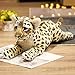 Rfgthp Tiger Poupée Peluche Jouets en Peluche simulée Leopard Lion Oreiller Children's Anniversaire Cadeau Accueil Décoration d'ornement