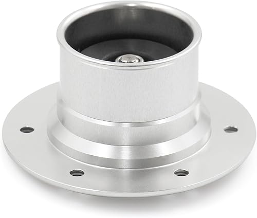 Miniatura 5 de Billet Tapa de tanque de sobretensión de aluminio de 1.398 in con 6 agujeros sin ventilación (plateado)