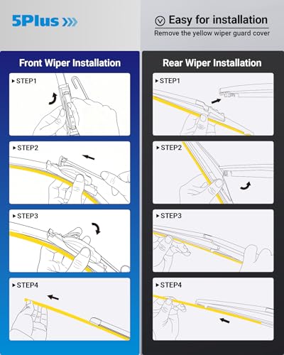 Image of Wipers Replacement for Jeep Cherokee 2014-2022 Windshield Wiper Blades,26 inch+18 inch Windshield Wipers with 14 inch Rear Wiper Blade - Factory Fit & All-Season OEM Quality (Pack of 3)