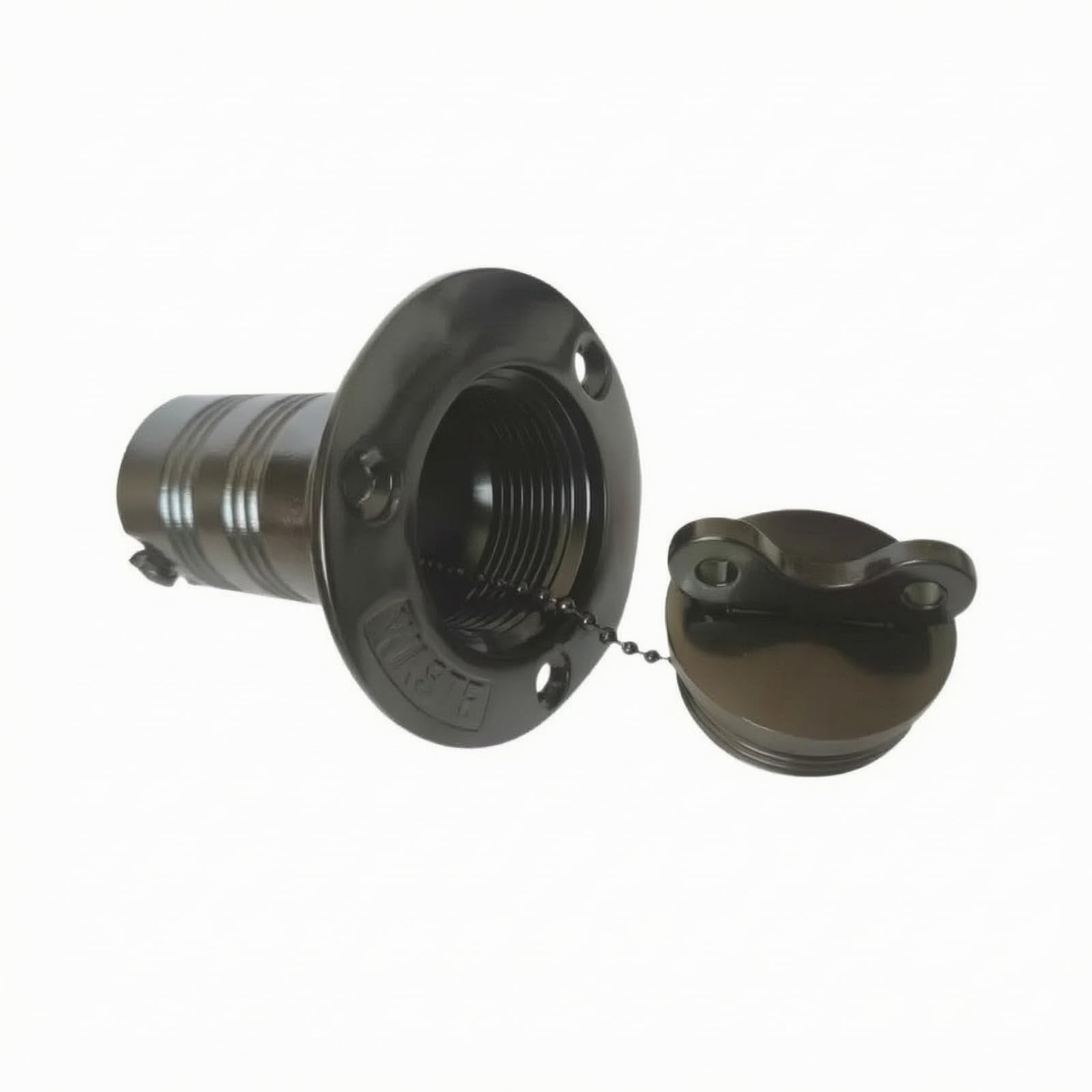 Einfüllstutzen mit Kette | Korrosionsbeständiges Design, Einfüllstutzen mit Deckel, 50 mm, Einfüllöffnung, für Boot, isten, Schwarzgas