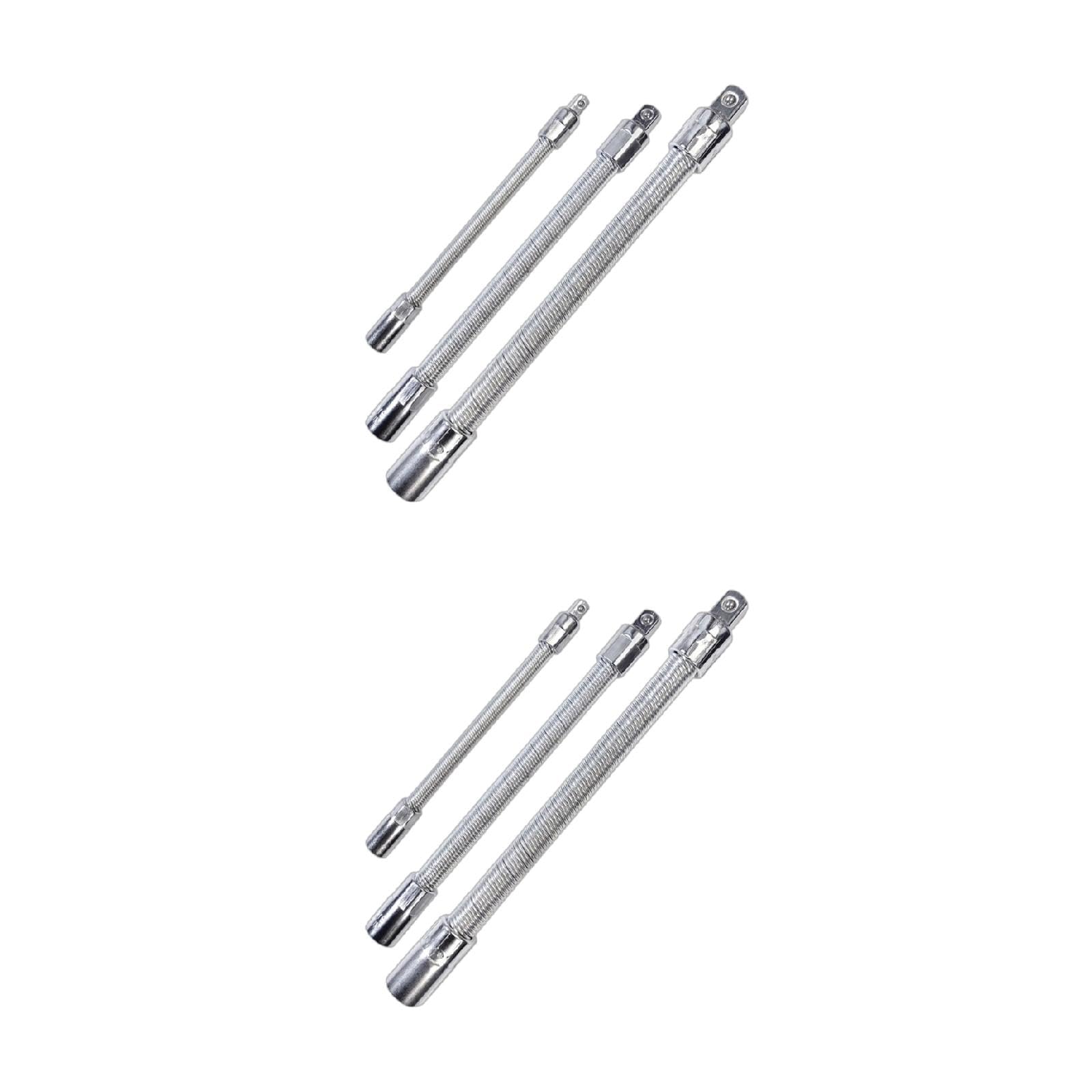 3Pcs Flexible Socket Extension Ratchets Set Drill Bit Rod Bendable Socket Shafts