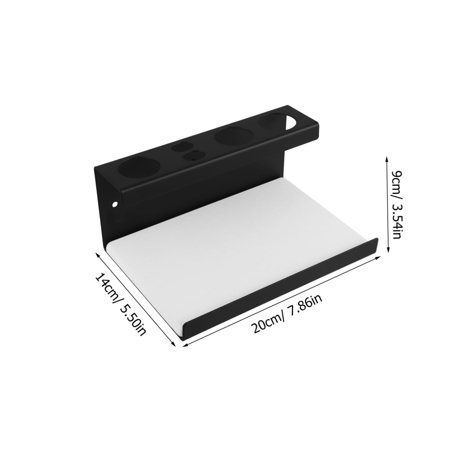 Zahnbürsten und Zahnpastahalter aus Edelstahl Schwarz