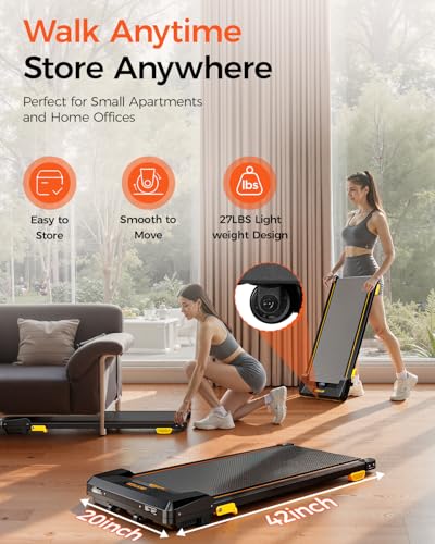 Image of Walking Pad Treadmill, BestGod Under Desk Treadmill 330lbs Capacity, Vibration Walking Pad with Incline, Portable Treadmills for Home, Compact Treadmills Walk Pad, Running Machine with Remote Control