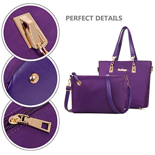 Set de 6 Bolsos de Nylon para Mujer Tote y Cartera miniatura 5