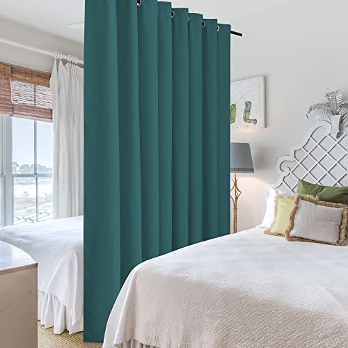 Image of RYB HOME Room Divider Curtains Thermal Insulated Noise Reduce Extra Wide Privacy Panels for Kids Bedroom Nursery Laundry Room Partitions, Wide 180 inches x Long 96 inches, Teal, 1 Panel