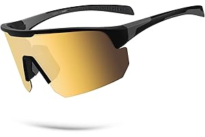 BangLong Gold Lens Polarized Baseball Sunglasses for Men