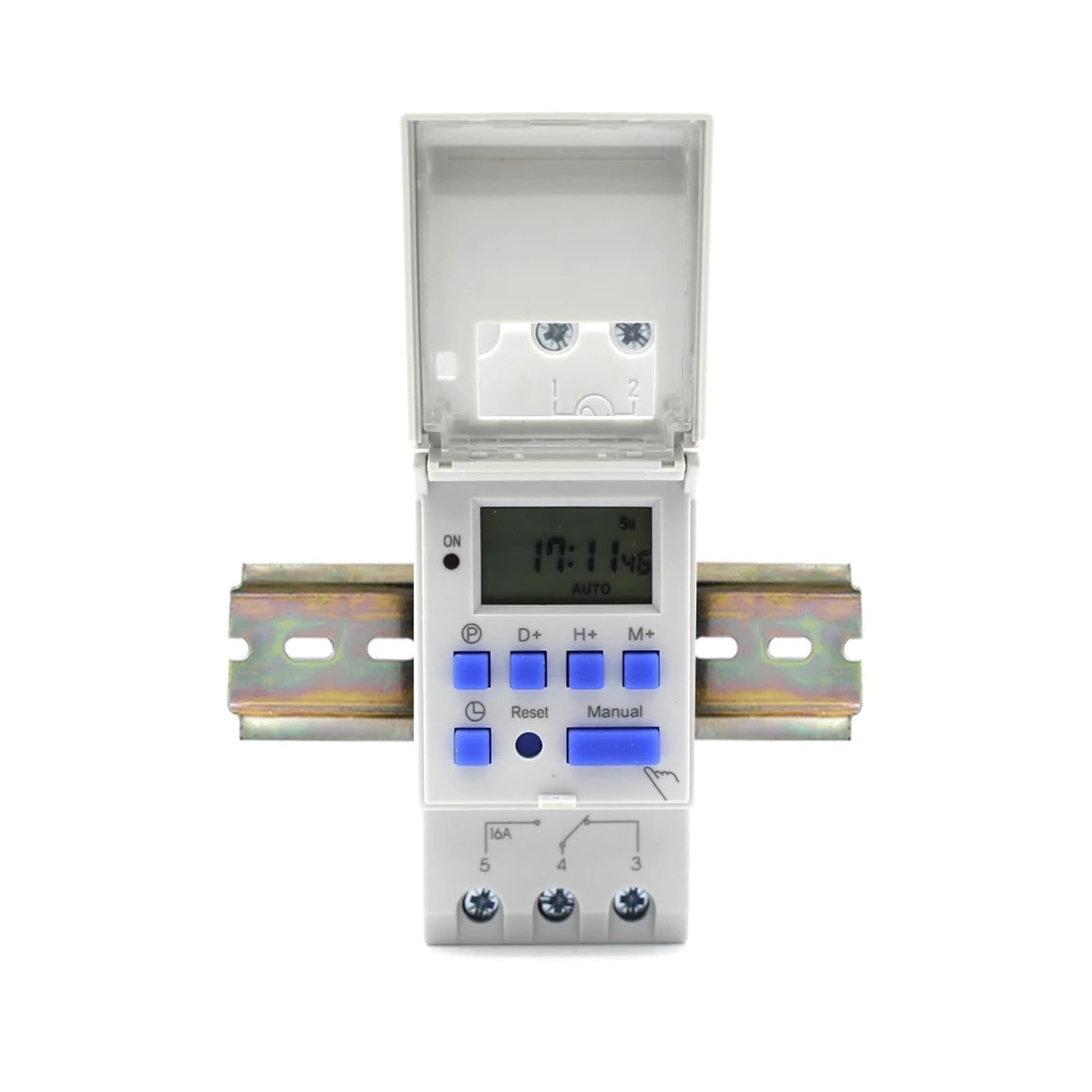 Programowalny wyłącznik czasowy Elektroniczny tygodniowy 7-dniowy programowalny cyfrowy przekaźnik czasowy z wyłącznikiem czasowym AC 220V 230V 12V 24V 48V 16A do montażu na szynie Din(30a 220v)