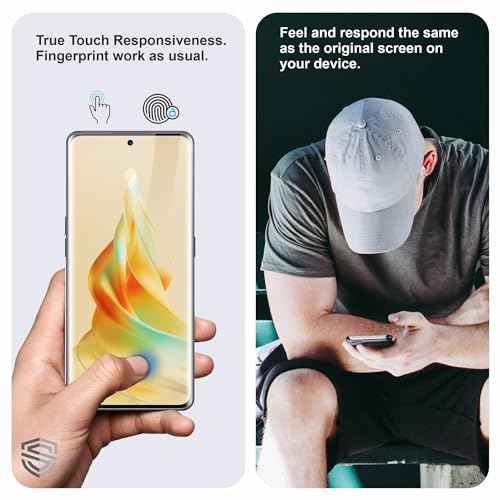 Image of TPU hydrogel Edge to Edge Screen Protector Guard For Oppo Reno 8T (6.7 Inch) With Installation Kit | Fingerprint Compatible | Edge to Edge Coverage