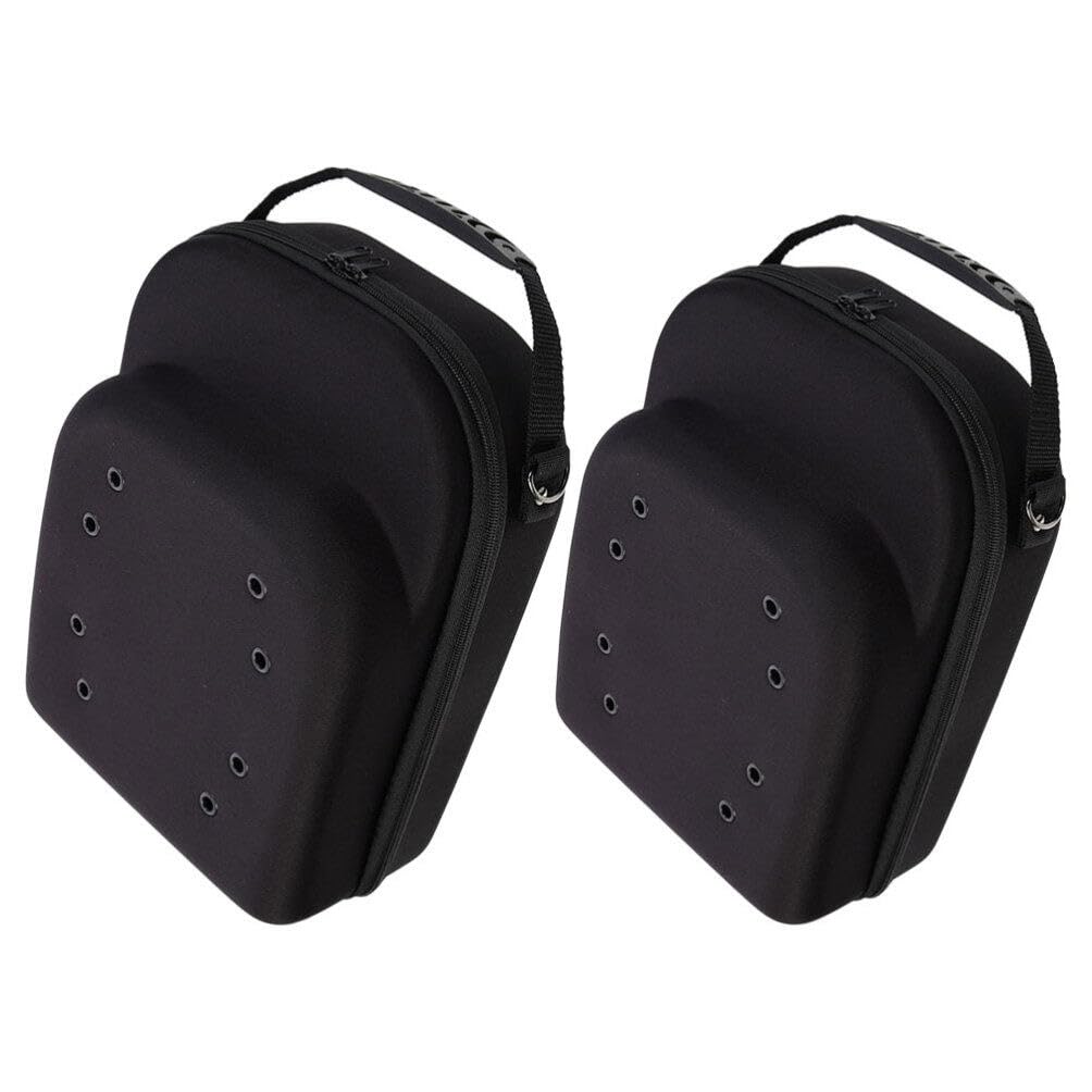 Alipis 2pcs Hat Travel Case Hard Hat Case Hat Storage Organizer Fedora Hat Box with Carrying Handle for Baseball Caps Carrier Storage Bag