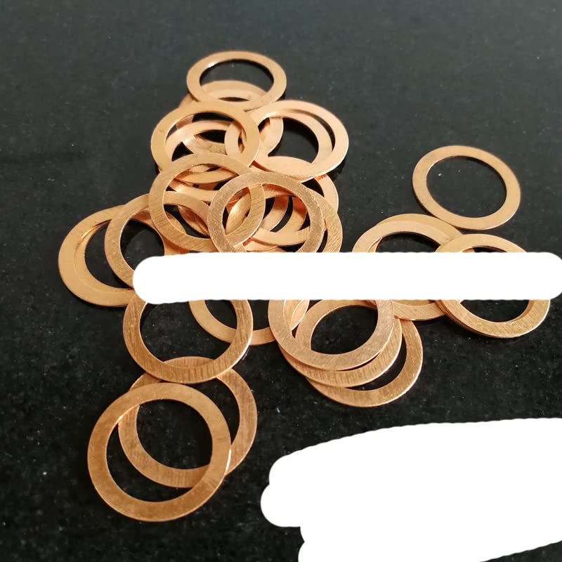 Rondelle In Rame M14 - 30 Pezzi Per Tenuta Perfetta | ID 14mm X OD 20mm X Spessore 1mm - Foto 5