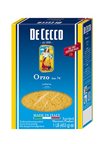 Image of De Cecco Semolina Pasta, Orzo No.74, 1 Pound