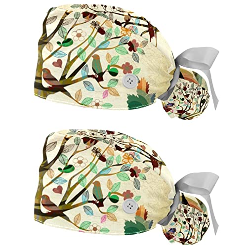 Chapeaux bouffants de travail anti-transpiration lot de 2 casquettes respirantes animaux