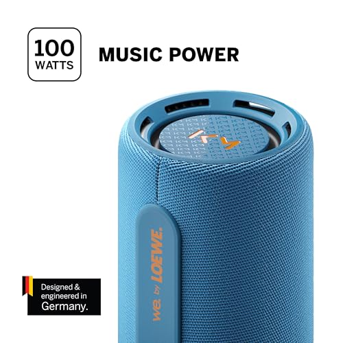 LOEWE We. Hear pro, tragbarer Bluetooth Lautsprecher, Denim, Blau