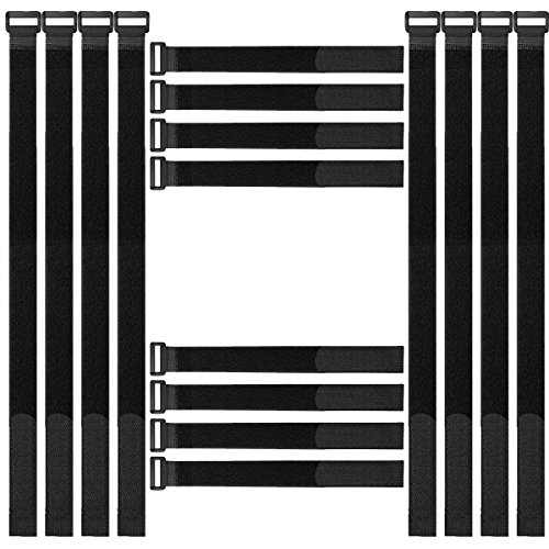 FOMMEN Reusable Fastening Straps Straps,16 Pack (36-18) inch Hook And Loop Straps,Cable Management Adjustable Multipurpose Hook And Loop Securing Straps
