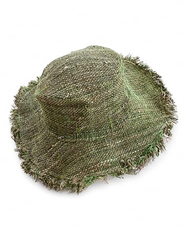 Image of Hemp Sun Hat Wired Wide Brim Big Sizes M /L /XXL Farmers,Raw Hemp Natural Garden Summer Hippie hat