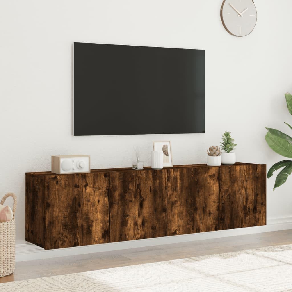 Genérico Muebles TV pared 2 piezas madera de ingeniería 80x30x41 cm
