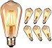 LED Edison Vintage Ampoule, Massway E27 4W LED Vintage Ampoule Antique Lampe décorative 2700K Rétro Lampe Edison Blanc Chaud Incandescence - 6 Pièces