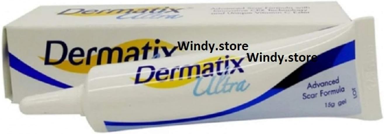 2 Tubes of Dermatix TM Ultra 15 grams used effectively for scarring caused by a variety of causes: surgery, burns, cuts, scratches, insect bites, helps relieve itching and pain