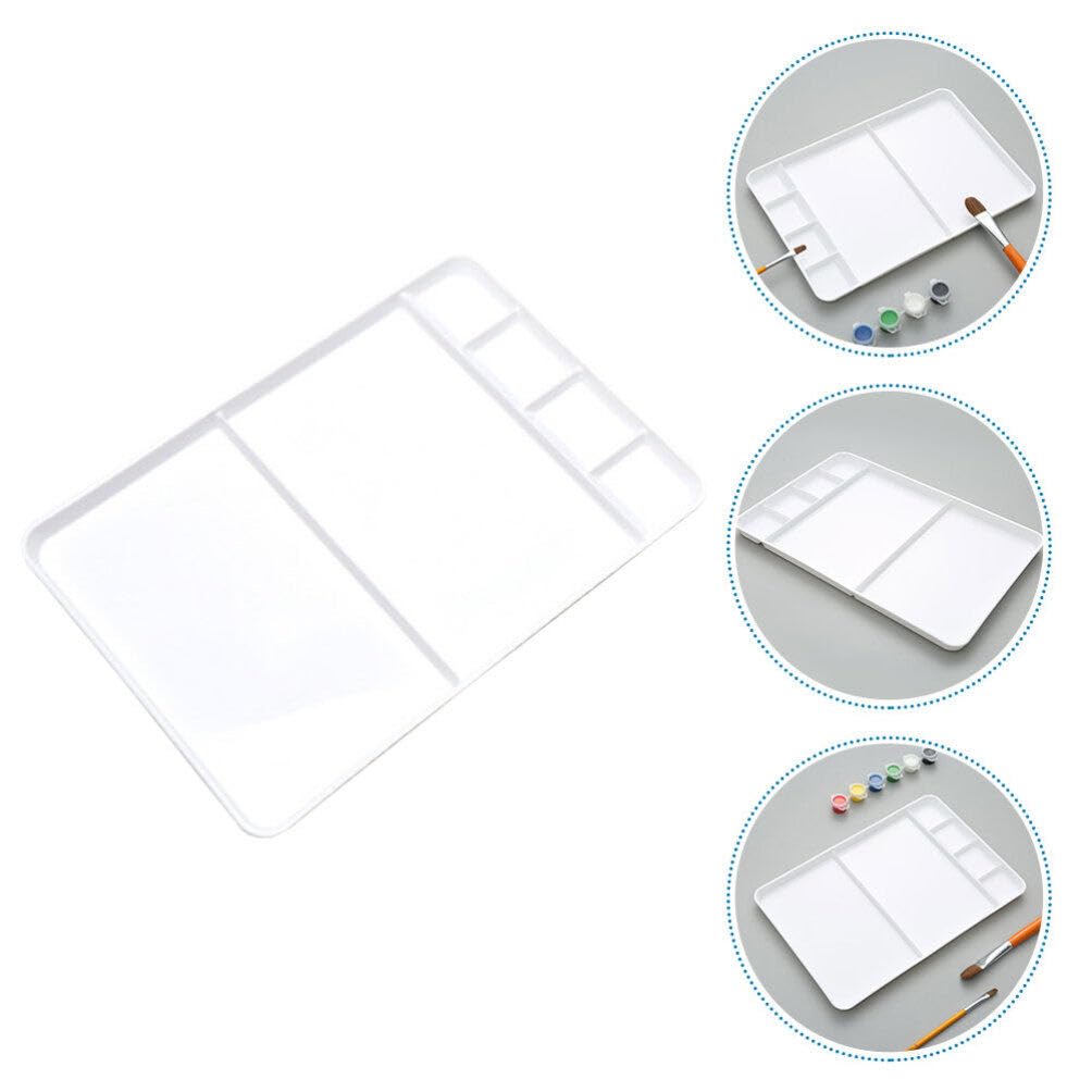 Palette de Peinture Carrée à Compartiments pour Étudiants et Peintres