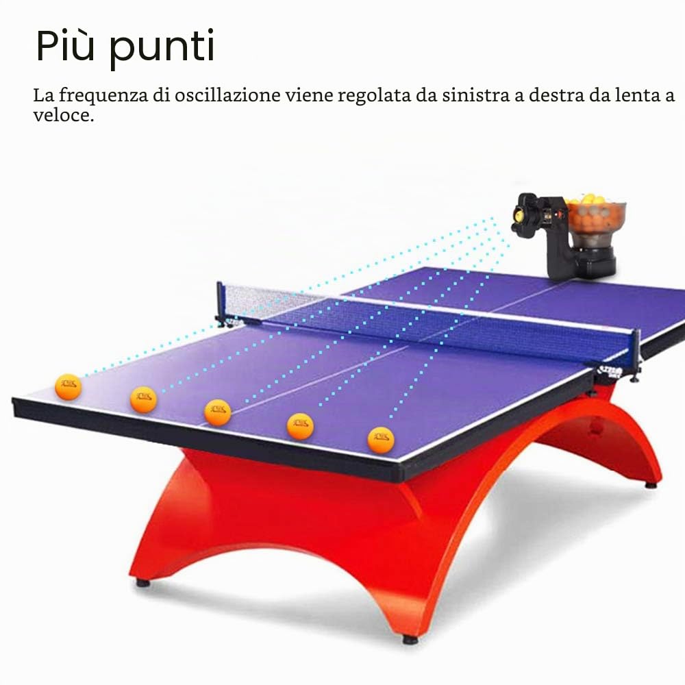 Ping Pong Training Robot Macchina Automatica per Ping-Pong con 36 Diverse Palline per l'allenamento, Servizio Singolo Opzionale