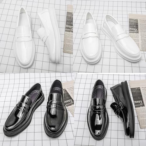 Optigard Men's Leather Slip-On Penny Loafers Comfortable Lightweight Casual Dress Shoes Formal Business Work Shoes3