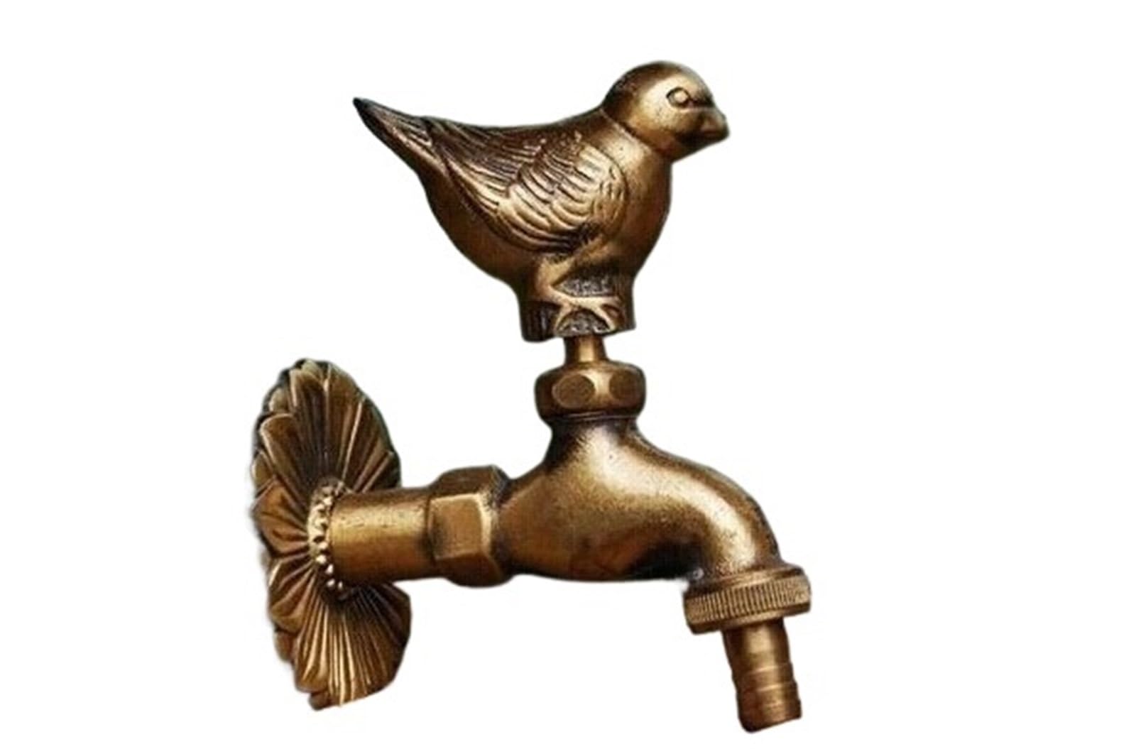 Wasserhähne im Freien Dekorativer Außenhahn in ländlicher Form for den Garten, mit antikem Bronzehahn for die Waschmaschine