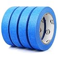 DOAY 4 Pack Blue Painters Tape - Masking Tape 1 inch Wide - Multi-Surface, Smart Adhesion, Indoor & Outdoor Use - Paint Tape for DIY, Labeling, Art, Car, General Purpose - 360FT Total