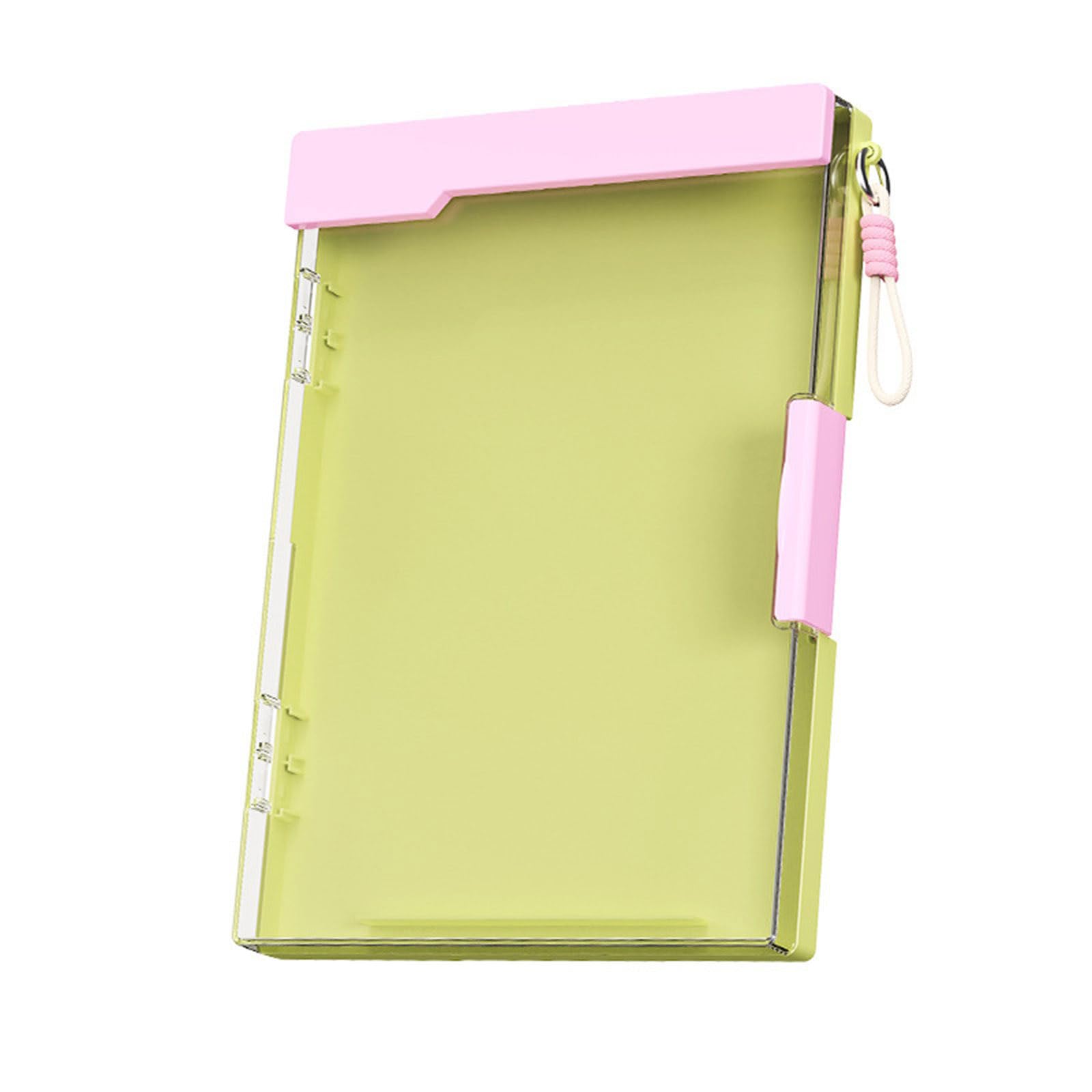 FackLOxc Professional Document Organiser Case with Clipboard and Lanyard Double Layer ABS File Storage Box for School File Planner