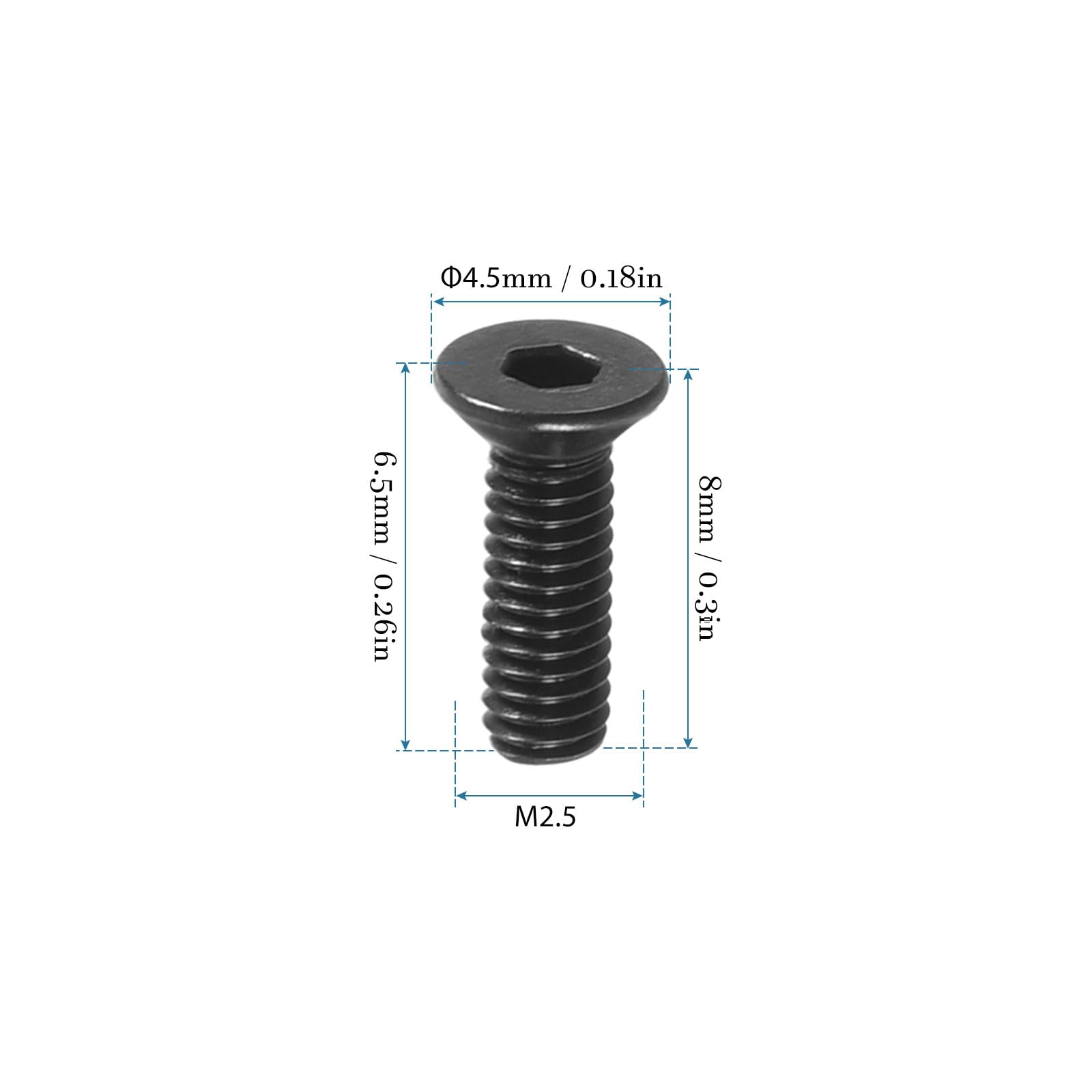 Viti A Testa Svasata In Alluminio Nero, Brugola, Metriche, M3 M3.5 M4 M5 M6 - Foto 2