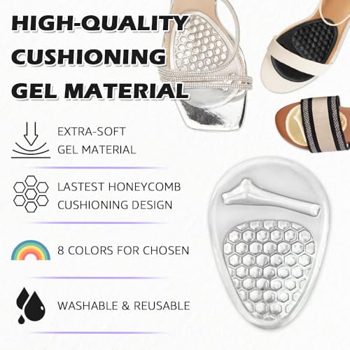 Image of Metatarsal Pads Women: Invisible Ball of Foot Cushions for Heels | Relieve foot pain & stop sliding! Our invisible, reusable heel cushions offer all-day comfort without adding bulk(2 Pairs)