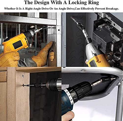 Mxiixm 2 Pack Magnetic Swiveling Bit Tip Holder, 1/4 Inch Pivot Drill Bit Holder Quick Release Flexible Screwdriver Bit Holder For Tight Spaces Or Corners thumb #5