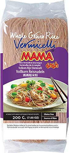 Mama Fideos De Arroz Integral, Estilo Vermicelli 200 g - Lot de 4