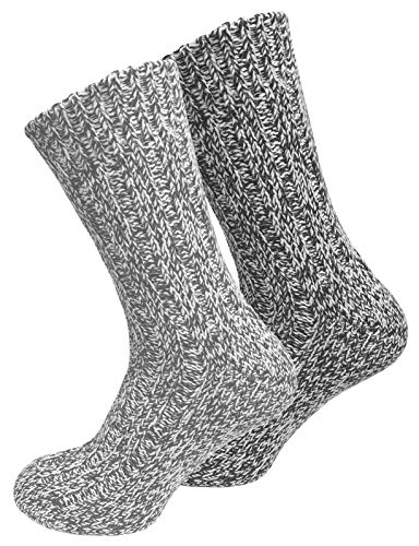 Juego de 2 pares de calcetines noruegos (calcetines de lana), tejidos, unisex...